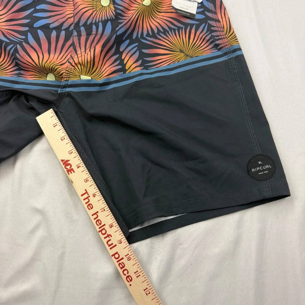 Rip Curl Board Shorts Mens 36 Black Floral Print Combined 2.0 03MMBO Stretch
